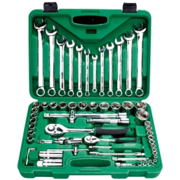 1/4" + 1/2" Dr. Socket and wrench set 61pcs
