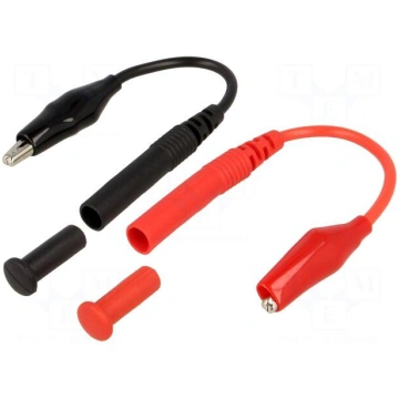 Set of test leads | 4mm straight banana plug-croco