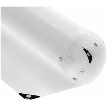 Skaidrus brezentas su ąselėmis 4x4 m pvc vidaXL