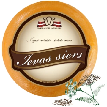Ievas siers ar ķimenēm - lielais ritulis