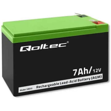 Qoltec AGM battery | 12V | 7Ah | Maintenance-free 