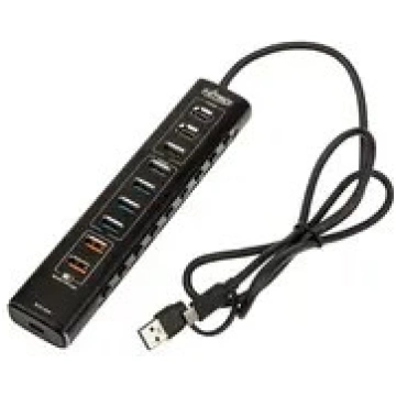 Nitro Concepts UH1, 10-Port Hybrid USB Hub, USB 3.