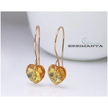 Bronzas Auskari ar Swarovski Kristāliem Eksimanta.