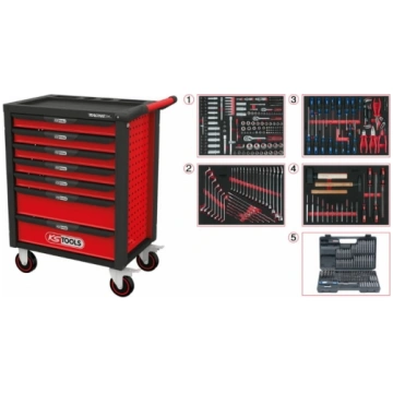 Instrumentu ratiņi ar instrumentiem KS Tools Racin