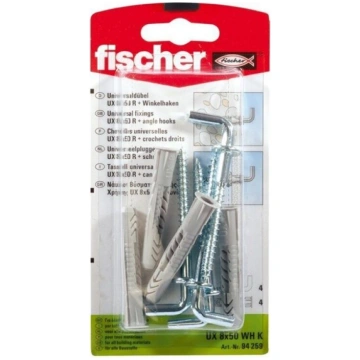 Fischer Ux universālās tapas ar āķiem, 10x60 mm, 2