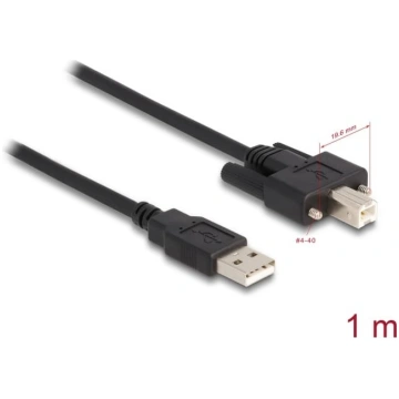 Delock Cable USB 2.0 Type-A male to Type-B male wi