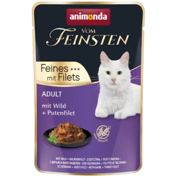 Konservi kaķiem – VomFeinsten Pouch with Wild + tu