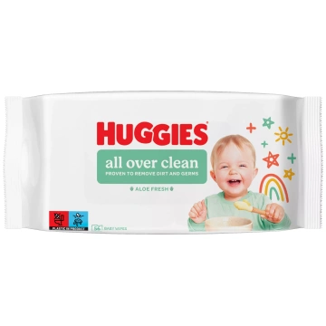 HUGGIES All Over Clean mitrās salvetes, 56 gab