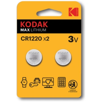 Kodak Lithium CR1220 / 3V Baterijas (2gab.) (CR122