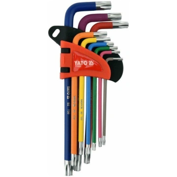 Atslēgu komplekts TORX krāsaini 9gab Extra Long S2