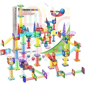 PicassoTiles Marble Run 150 gab. magnētisko flīžu 