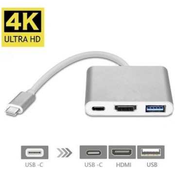 Fusion (3 in 1) USB-C Multiport Adapteris / USB 3.
