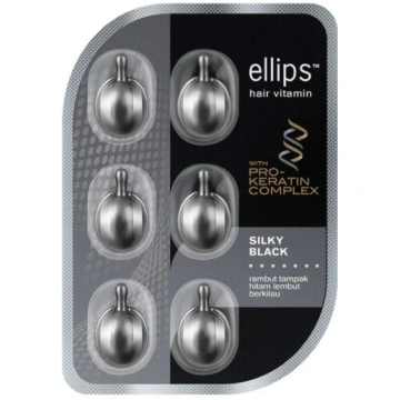 ELLIPS Silky Black Pro Keratin vitamīni tumšiem ma