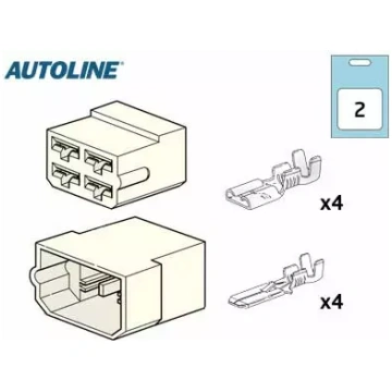 Savienotāju komplekts, 4 kontakti, 6,3 mm AUTOLINE