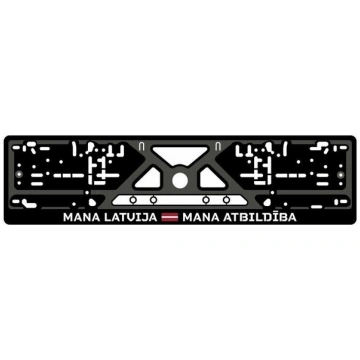 Numura zīmes rāmis turētājs Mana Latvija. Mana atb