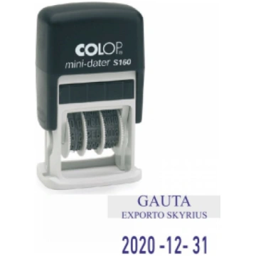 Zīmogs COLOP datumu numerators Mini-Dater S160 D16