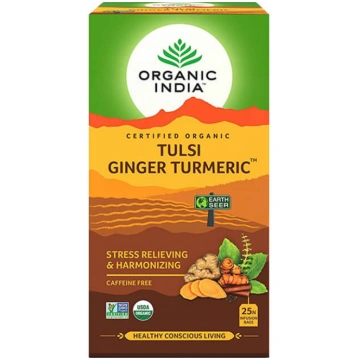 Tulsi Ginger Turmeric, 25 maisiņi Organic India