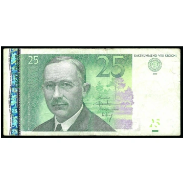 25 kroni, Igaunija, 2002 (VF) 25 krooni, Estonia, 