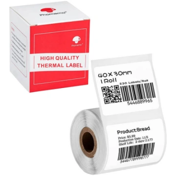 Phomemo sticker labels 30x40mm, 230 pcs. (white)