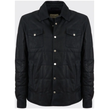Volfagli Reindeer Leather Jacket - 50 / Nero