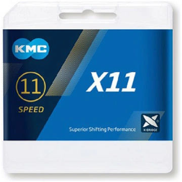 Chain KMC X11 Silver Black, KMC, X11 Silver Black