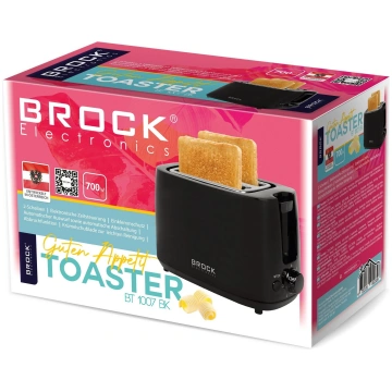 Tosteris Brock BT 1007 BK, melna krās