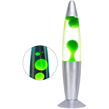 Lavas lampa ar zaļiem burbuļiem 360mm, lavas lampa