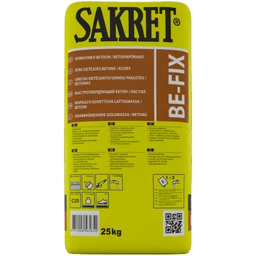 Betons SAKRET BE FIX ātri cietējošs 25kg 475100656