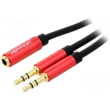 Cable | Jack 3.5mm 3pin plug x2,Jack 3.5mm 4pin so
