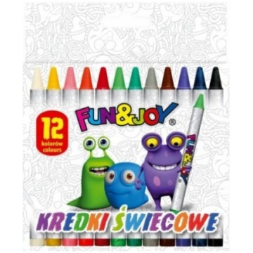 Sveču vaska krītiņi 12 krāsas Fun&Joy