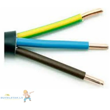 Kabelis 3x4mm2 monolīts, melns 33894