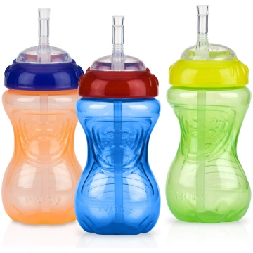 Nuby 95329 - bērnu pretizliešanas krūzes ar elastī