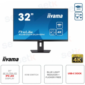 32 Inch Monitor - IPS LED - 4K Ultra HD - KVM Swit