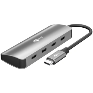 Goobay 76565 Slim 4-Port USB-Hub, USB-C™ auf USB-C