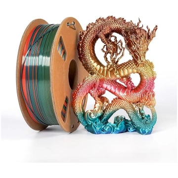 Zīda pavediens PLA Rainbow Multicoloured Shiny 3D 