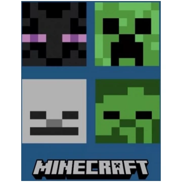 Minecraft vilnas sega bērniem 100x150 cm
