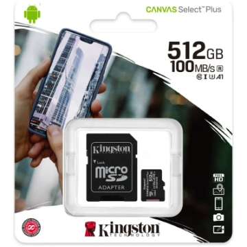 Memory Card microSDXC Kingston Canvas Select Plus,