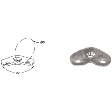 Roktura D42,4 mm turētāja plāksnīte stabiņam, 90gr