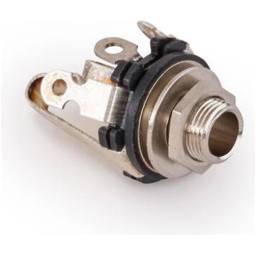MEC Open 6.3 mm / 1/4 Stereo Jack Socket - Chrome 