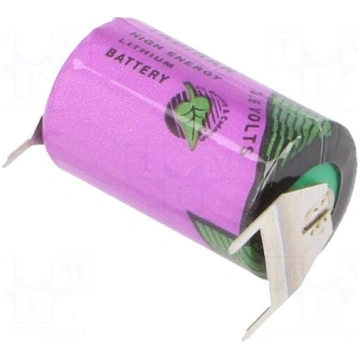 Battery: lithium (LTC) | 3.6V | 1/2AA | Ø14.7x25.2