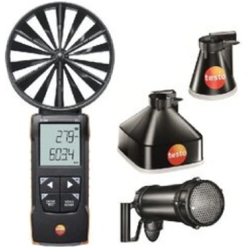 Testo 417 Kit 2 lāpstiņu anemometrs ar aplikācijas