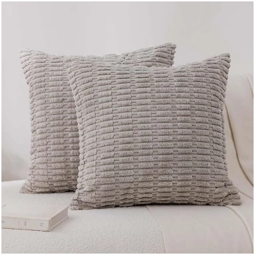 Demetex 45x45 cm spilvenu pārvalki pelēks neitrāls