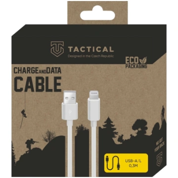 Tactical Smooth Thread Cable USB-A|Lightning 0.3m 