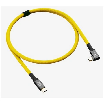COBRAUNION USB-C cable 40G - Yellow Angled 0,5 m