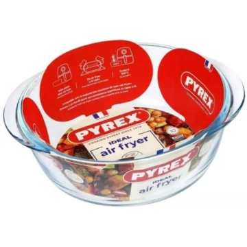 Pyrex stikla trauks gaisa friteriem Ø18cm, 1L, kar