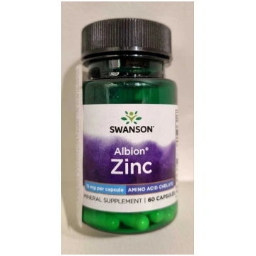 SWANSON Cinka bisglicināts Albion Zinc 15mg kapsul