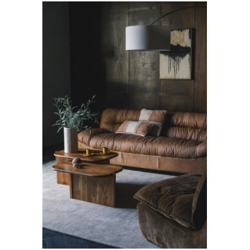 Sofa Douglas Wax Leather Cognac Zuiver, DUTCH BONE
