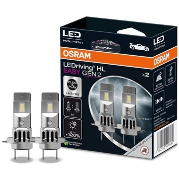 LED Bulb 2 pcs H7 12V 16W PX26D OSRAM OSR64210DWES