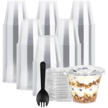 Deserta kausi Skaidri plastmasas deserta Parfait k