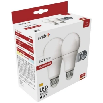 Avide LED spuldze 13W E27 3K 2gab
